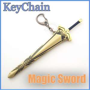 Fate stay night Magic Heavenly Sword Weapon Knife metal model Keychain 