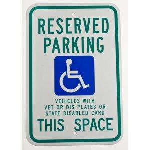 Brady Handicapped Sign 91388 