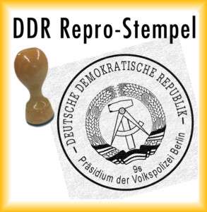 DDR Stempel   Dienstsiegel   Präsidium der VP Berlin 9s  