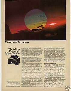 RARE 1973 Nikon F2 Photomic Meter Finder Ad  