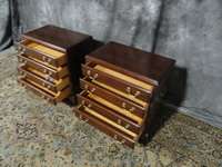   SOLID CHERRY PAIR SIGNED ETHAN ALLEN NIGHTSTANDS BACHELORS CHESTS