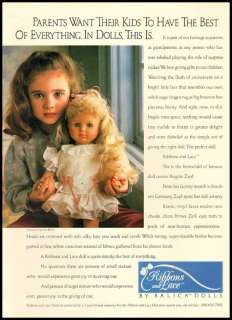 1989 magazine ad for Ribbons and Lace a Balica Doll  32  