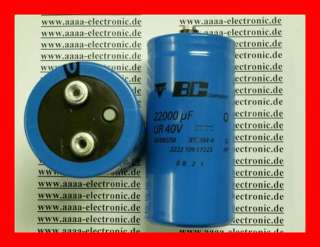 VISHAY Elko Kondensator 22000µF 40V 105x51mm 1 Stück  