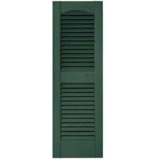 Builders Edge 12 In. X 36 In. Louvered Vinyl Exterior Shutters Pair 