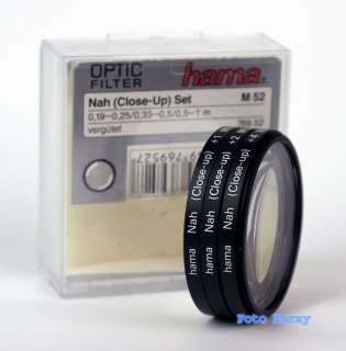 Hama Nahlinse Set 3er 52mm +1 +2 +4 Close up 52 mm  