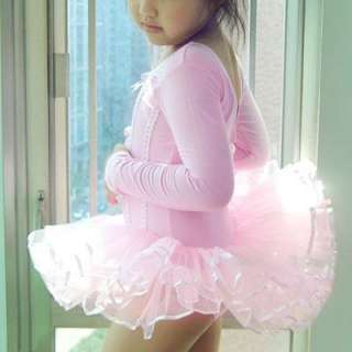 Pink Dance Leotard Ballet Tutu Girl Dress SZ 3,4,5,6 7T  
