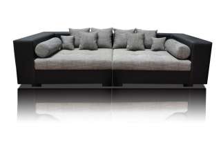 Design Couch Big Sofa XXL Wohnlandschaft & Hocker Leder  