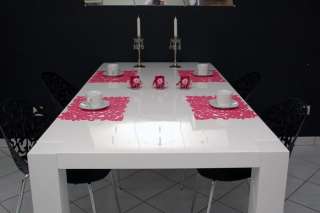 Design Esszimmer Tisch Esstisch Hochglanz Weiß 180x90cm  