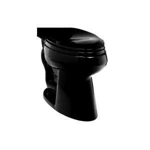KOHLER Wellworth Pressure Lite Elongated Toilet Bowl Only in Black K 