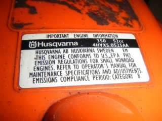 Husqvarna 350 52CC Chainsaw w/ 18 Bar + Chain  