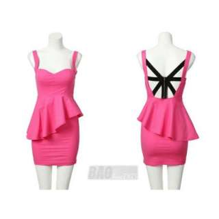 New Arrival Sexy Side Openwork Design Low Cut Srapless Mini Dress For 