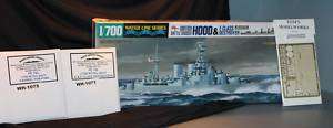 700 Scale Tamiya   HMS Hood, E Class Destroyer Bundle  