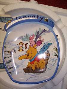 WINNIE THE POOH THE WHOLE YEAR THROUGH  JANUARY PLATE  