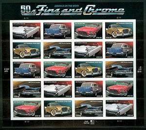 US #4353 7 42¢ Automobiles of the 1950’s, Sheet of 20,  