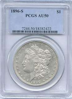 1896 S Morgan Dollar PCGS AU 50  