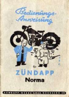 Zündapp DB 200 Norma Bedienungsanleitung   Handbuch 1953 in Baden 