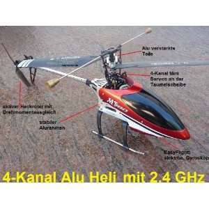 GHz 4 Kanal Profi Alu Helikopter MT 180 mit Alukoffer  