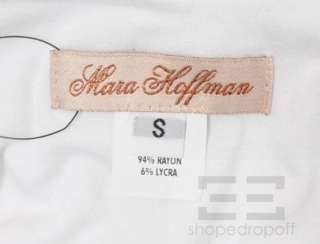 Mara Hoffman White Jersey Wooden Beaded Halter Dress Size Small  