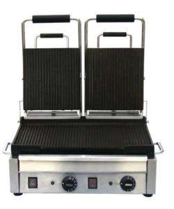 Stainless 18in DUAL Commercial Panini Sandwich Grill  