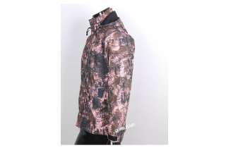 Camouflage Military Windbreaker Jacket Field Coat Pink Brown 