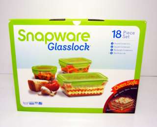 18 SNAPWARE GLASSLOCK GLASS STORAGE FOOD CONTAINERS NEW  