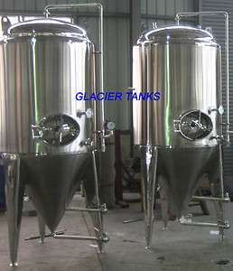Conical Fermenter Stainless Steel 40 BBL 1,268 GL Jacketed Dimple 