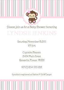 24 Cocalo Jacana Soft Pink 5 x 7 Baby Shower Invitations  