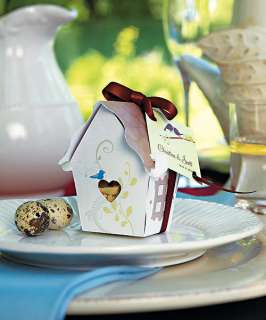 144)Love Bird House Favor Boxes Bridal Wedding Garden  