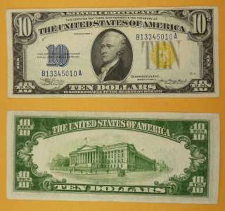 Currency North Africa 1934A $10 XF AU  