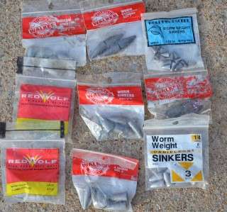   New Walker Red Wolf Tackle Worm Weight Sinkers Size 5 3 Fishing  