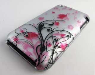BUTTERFLY FLOWERS HARD CASE IPHONE 3G 3GS S ACCESSORY  