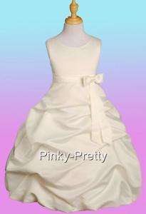   Up Dresses Size 7 8 Wedding Flower Girls Pageant Party Occasion 034