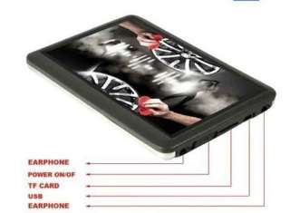 inch 8GB Touch Screen FM  MP4 MP5 Player  