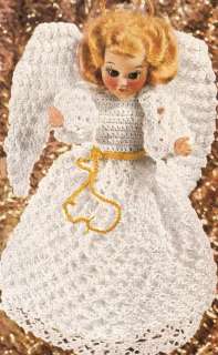 Crochet PATTERN Christmas Angel 7 in. Doll Xmas wings  