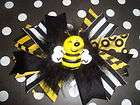toddler girl bumble bee marabou spike hair bow returns not