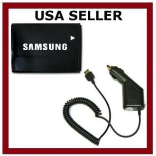 CAR CHARGER+SAMSUNG BATTERY FOR RUGBY A837 CELL PHONE  