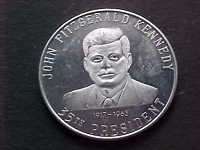 JOHN F. KENNEDY   Aluminum Medal   50th Anniv.   1967  