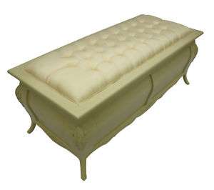 French blanket box cream painted furniture designer ottoman bedroom 