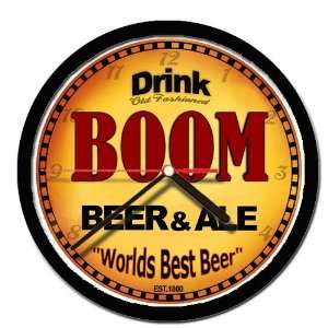  BOOM beer and ale cerveza wall clock 