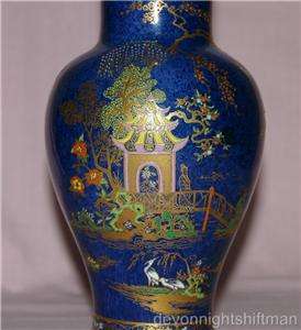 Large Carlton Ware Vase Mikado Pattern in Blue (A)  