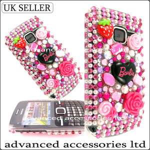   C3 PINK FLORAL 3D CRYSTAL RHYNSTONE BLING DIAMOND CASE DIAMANTE COVER