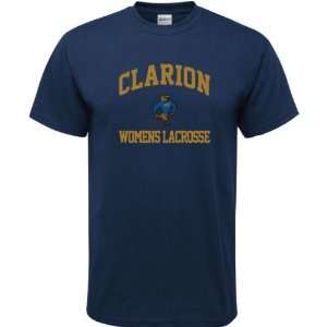 Clarion Golden Eagles Navy Womens Lacrosse Arch T Shirt  