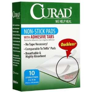  Curad Non Stick Pads, 10 ct (Quantity of 5) Health 
