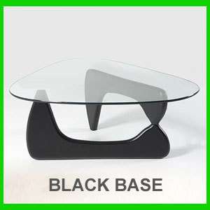 ISAMU NOGUCHI GLASS COFFEE TABLE RETRO TRIBECA BLACK +  