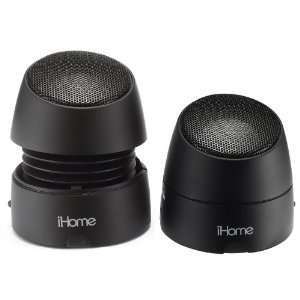 IHOME iHM79BC Rechargeable Mini Speakers (Black) 047532893045  
