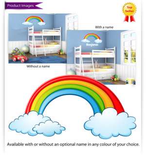 Childrens / Kids Bedroom Rainbow Wall Stickers (Girls Decal Baby 