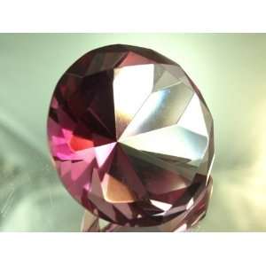    60mm Pink Crystal Diamond Jewel Paperweight