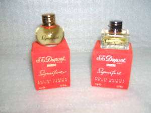   2 miniatures de parfum  SIGNATURE  de DUPONT 5mlx2