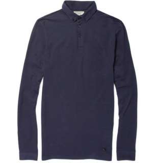 Burberry London Long Sleeved Stretch Cotton Polo Shirt  MR PORTER