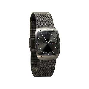 Skagen Denmark Mens Square Titanium Watch with Mesh Bracelet  